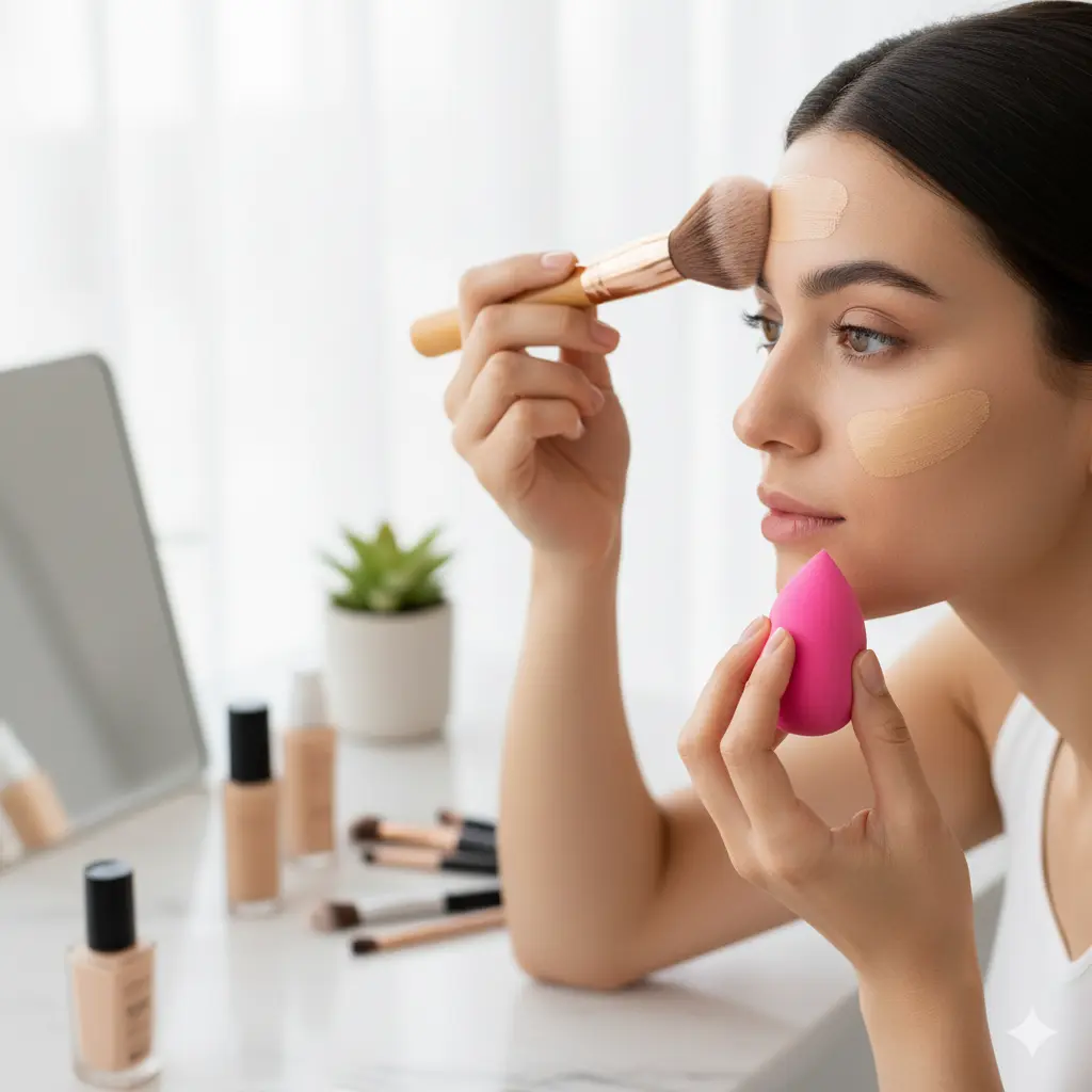 تکنیک اعمال کرم پودر